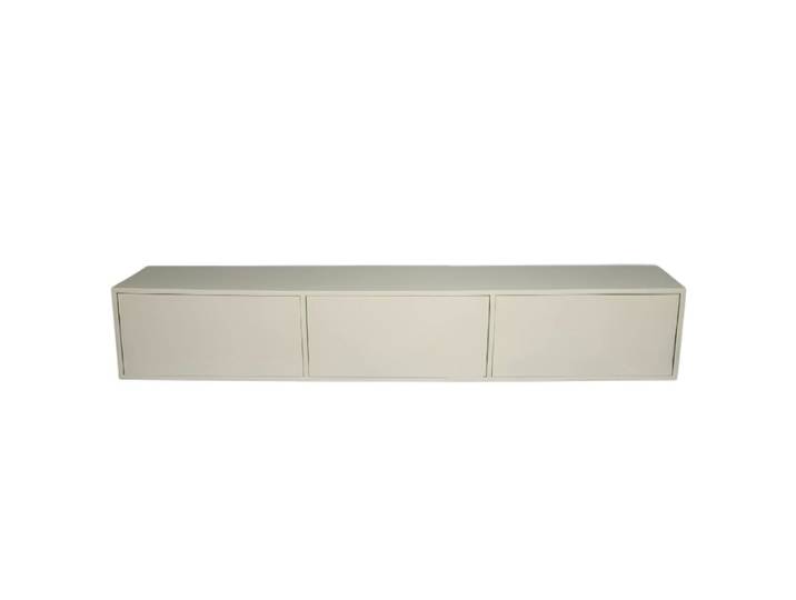 Meuble tv suspendu bois sable 3 portes