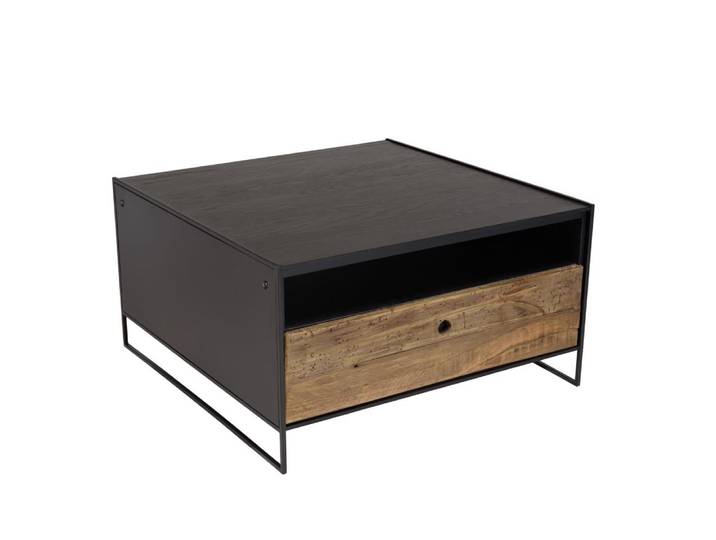Table basse rectangle pin recyclé 80x80