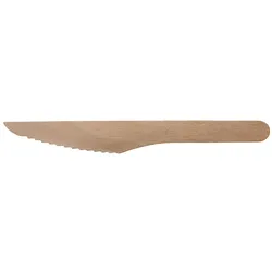 Messer aus Birkenholz 16,5 cm lang Pack (100 Stück)