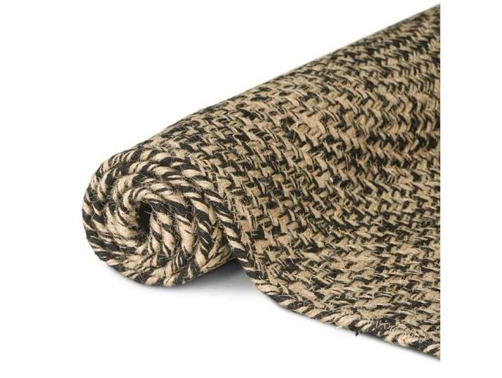 Tapis de zone et noir - Jute - Lavable - Intérieur - Naturel - 200x200 cm