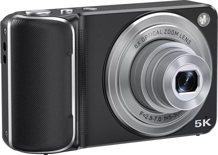 INF 6x Optischer Zoom Digitalkamera mit 32GB TF Karte - High Definition Mini Selfie Kamera Schwarz