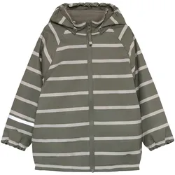 CeLaVi Regenjacke mit abnehmbarer Kapuze gefüttert Ringel, gruen, 100