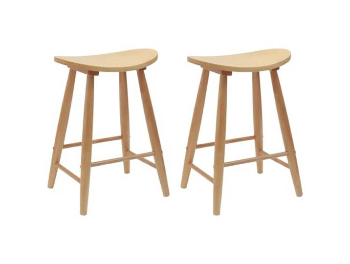 LMTYOENFG Esszimmerstühle 2er Set Massivholz Natur 46x37x63 cm Stabile Küchenstühle aus Kautschukholz im Mid-Century Stil. Kegelfüße verleihen Eleganz für Esszimmer und Küche.