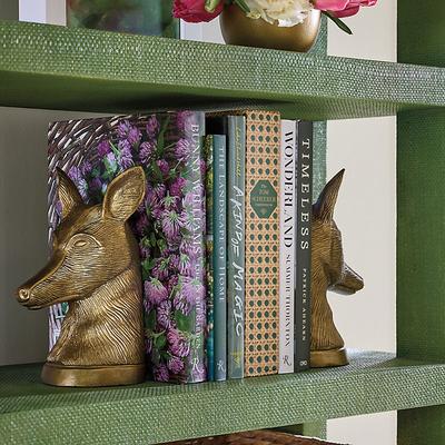 Set of 2 Carson Kressley Fox Head Bookends - Ballard Designs