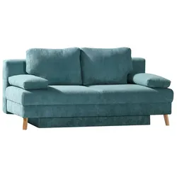 Schlafsofa Oliver Cord Blau Türkis