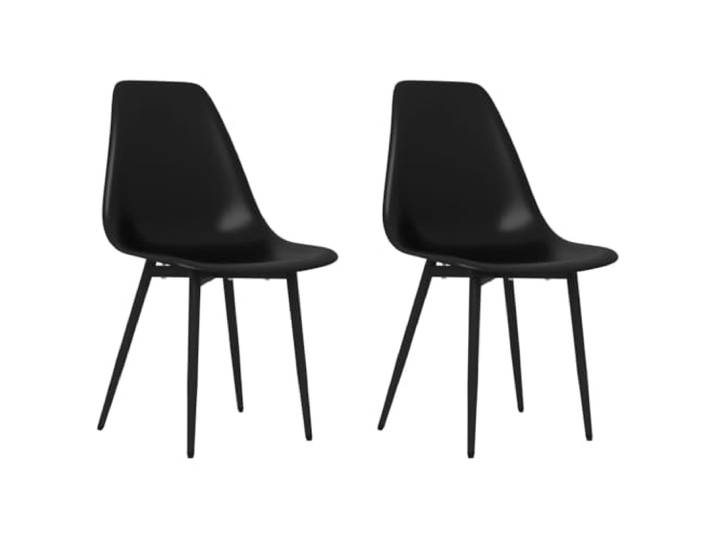 vidaXL 2X Esszimmerstuhl Küchenstuhl Essstuhl Lehnstuhl Wohnzimmerstuhl Stuhl Set Stühle Esszimmerstühle Küchenstühle Essstühle Schwarz PP
