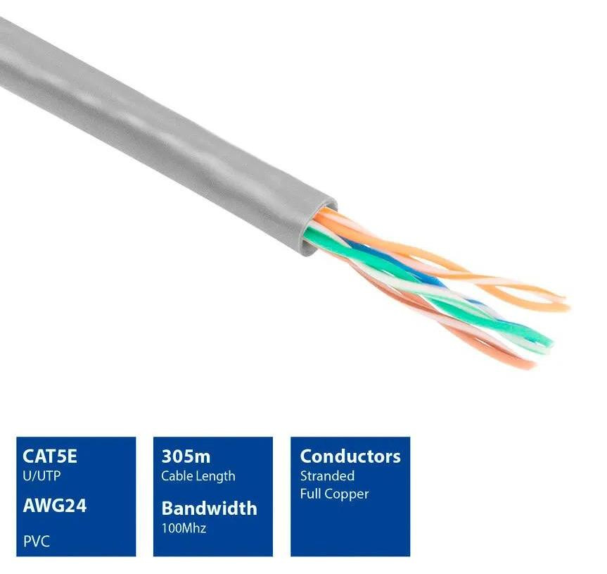 ACT UTP Cat5e netwerkkabel, 305 meter, grijs