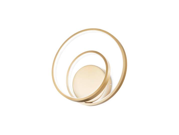 Ideal Lux Led-Wandleuchte Ottone, Messingfarben, Metall, Kunststoff, 30x8x29 cm, Lampen & Leuchten, Innenbeleuchtung, Wandleuchten
