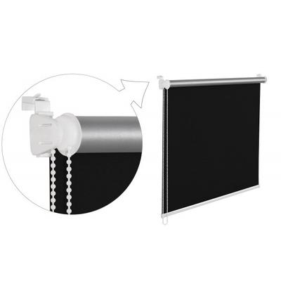 Thermorollo Verdunklungsrollo 115x200 cm schwarz Fensterrollo mit Thermobeschichtung 100% Abdunklung