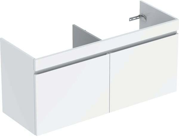 Geberit Renova Plan double vasque 501912011 122,6x60,6x44, 6cm, 801 tiroirs, blanc , laqué brillant