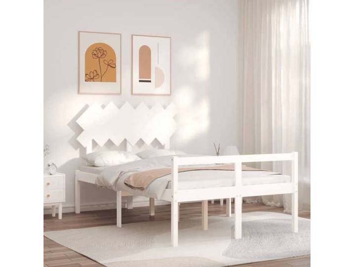Maison Exclusive - Lit pour personne âgée sans matelas blanc bois massif
