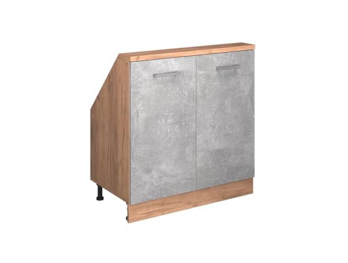 Vicco Küchenschrank für Dachschrägen R-Line, Beton, 80 cm