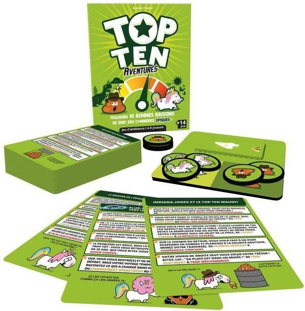 Top Ten Avonturen coöperatief gezelschapsspel van Asmodee voor 4 of meer spelers vanaf 16 jaar