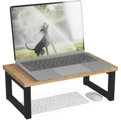 Relaxdays Monitorständer im Industrial-Design Hellbraun,Schwarz