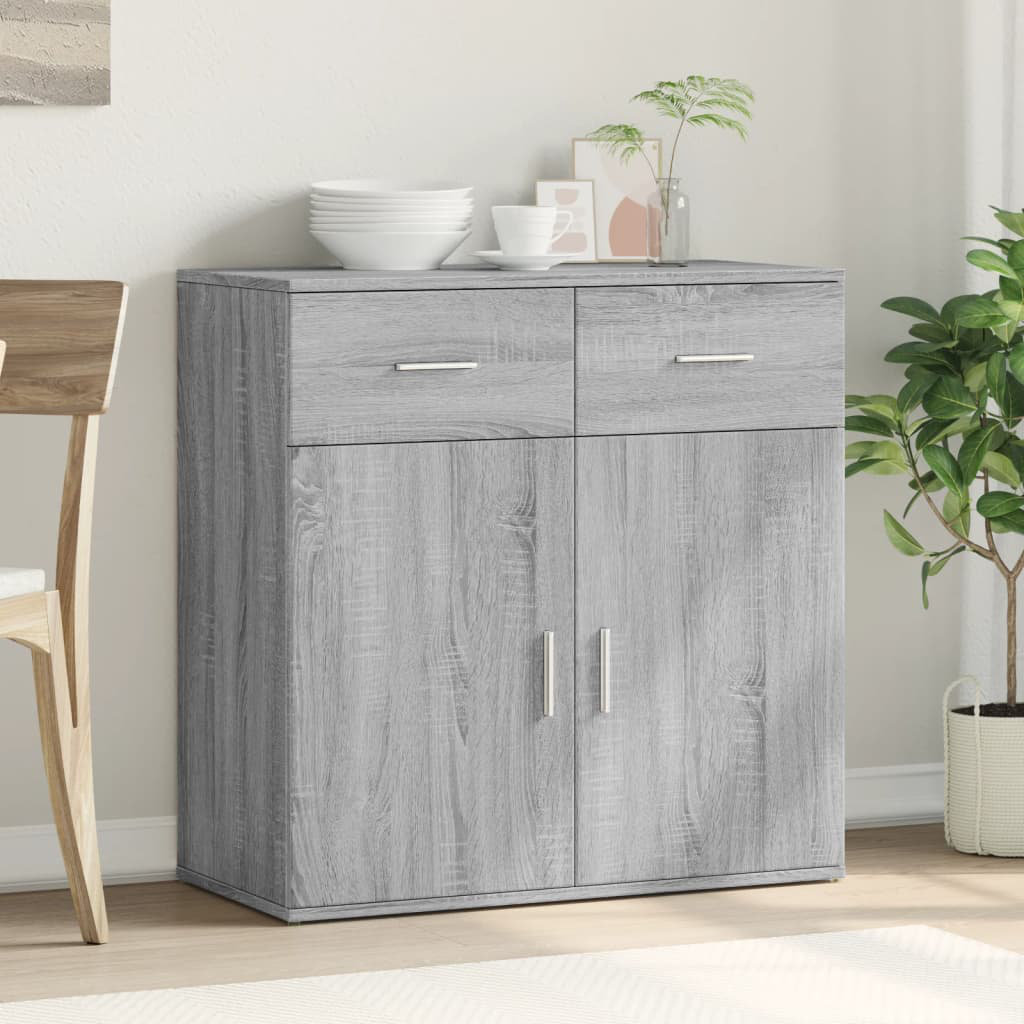 Alpen Home Lilya 79 cm W Sideboard Grey Sonoma 80cm H X 79cm W X 38cm D