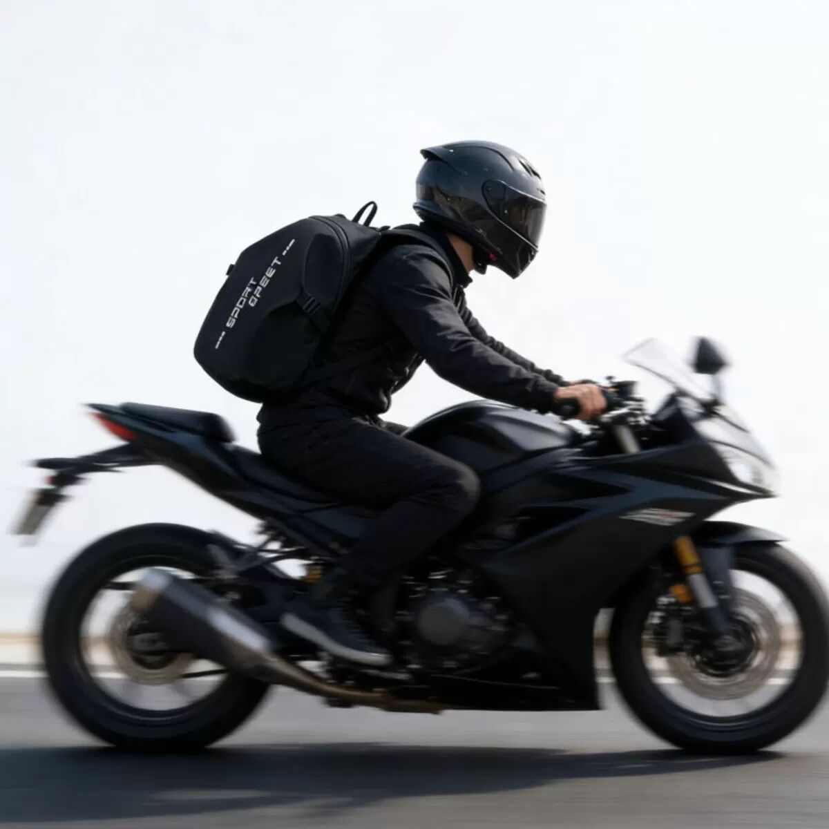 INF Motorradhelm Rucksack - Wasserabweisende reflektierende Motorradtasche, Großraum Rucksack