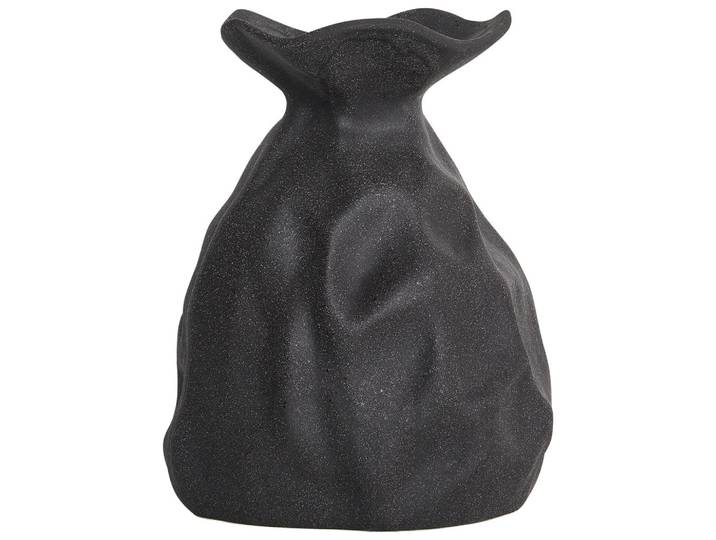 BLUMENVASE Steinzeug schwarz Coontail