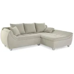 Ecksofa Genua Cord Light Greige