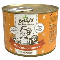 Bettys Landhausküche Katzenfutter mit Ente | 6x 200g