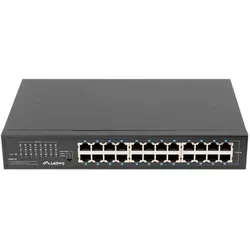 Lanberg RSGE-24 Netzwerk-Switch Unmanaged Gigabit Ethernet (10/100/1000) 1U (24 Ports), Netzwerk Switch, Schwarz