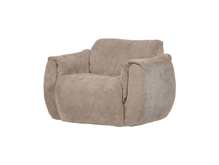 Fauteuil pivotant 81x104x84 chenille 3D sable Baggy