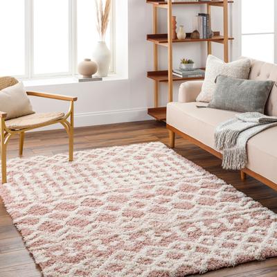 Livabliss Newton Geometric Moroccan Trellis Shag Area Rug