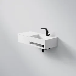 Steinberg Serie 443 Waschtisch Wandwaschtisch aus Mineo Stone, matt white, 443 7205 W 443 7205 W