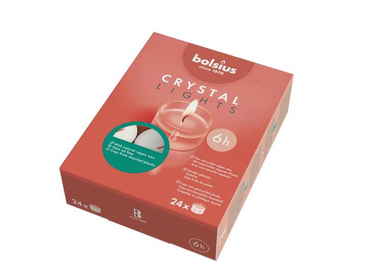 Bolsius clearcup theelicht 24 stuks