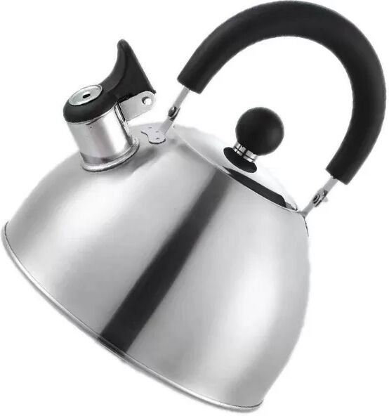 INF 2,5L Edelstahl Pfeifkessel - Silber Finish, Hörbarer Alarm