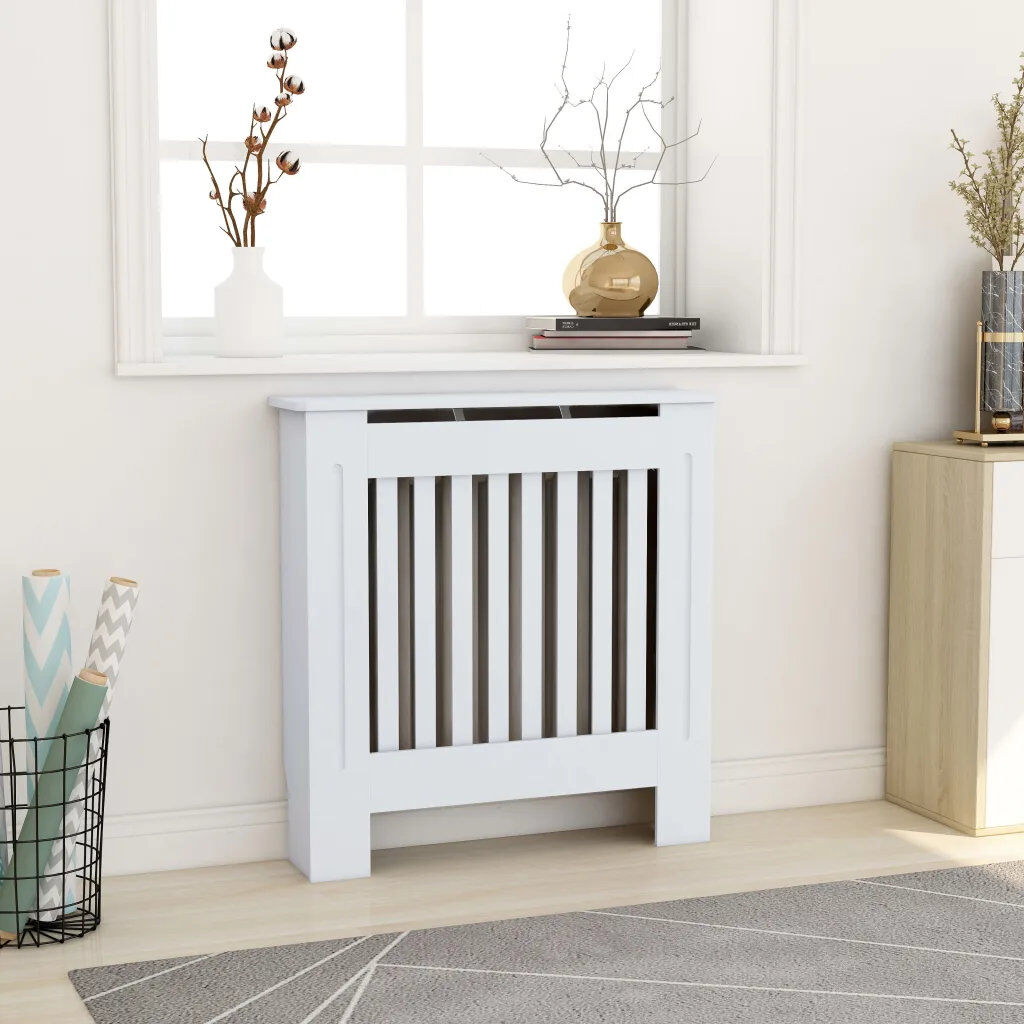 Belfry Heating Cece Small Radiator Cover White 81.5cm H X 78cm W X 19cm D