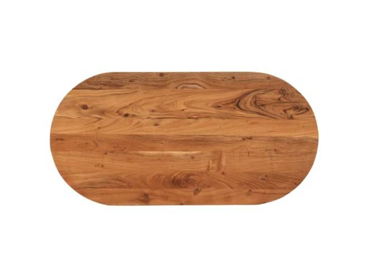 vidaXL Tischplatte 100x50x3,8 cm Oval Massivholz Akazie