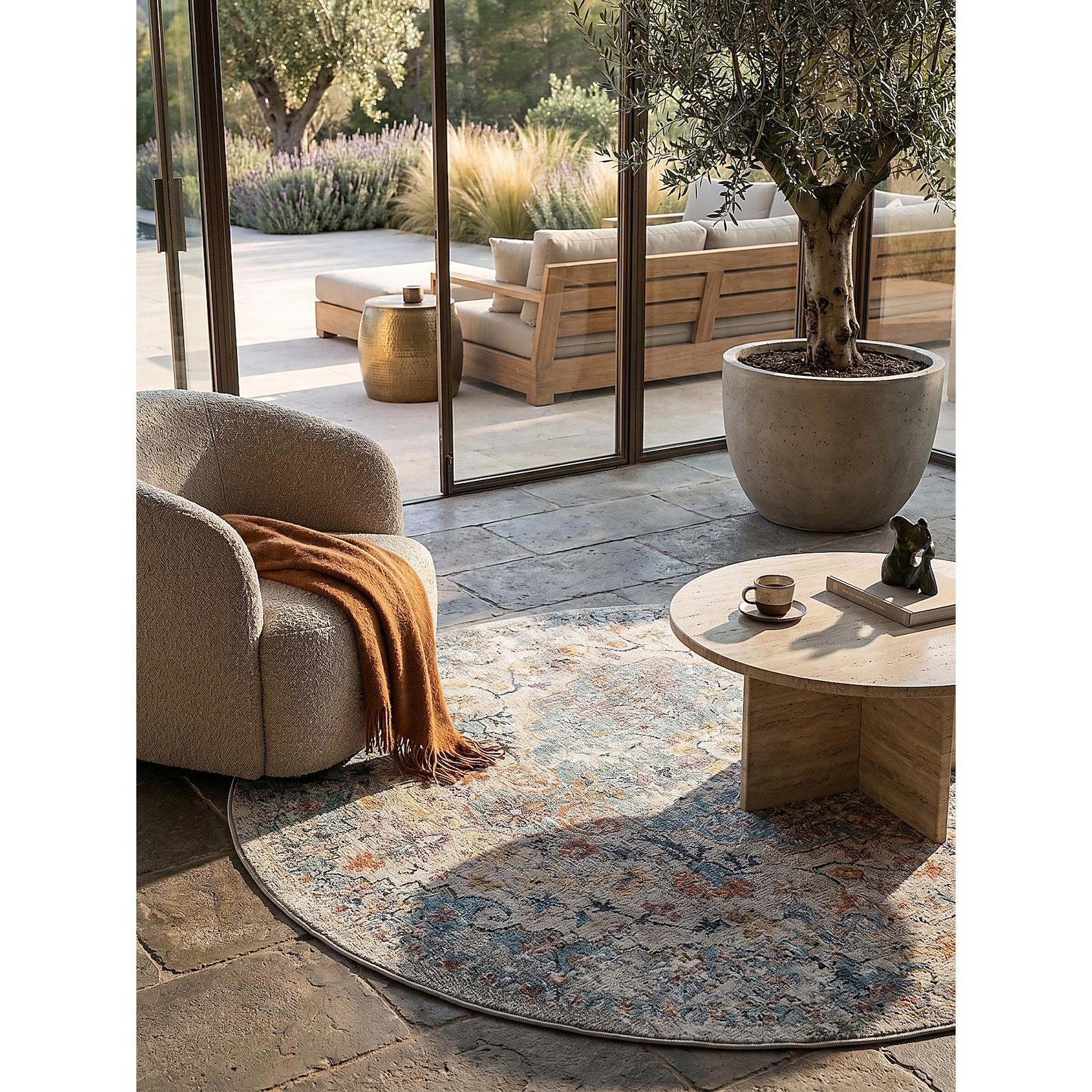 Outdoor-Teppich Wetterfest Mehrfarbig 120x120 cm - LIMMAT Kadima