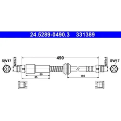 Bremsschlauch ATE 24.5289-0490.3 für VW Caddy III