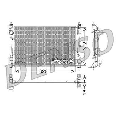 Denso Kühler, Motorkühlung [Hersteller-Nr. DRM09114] für Fiat