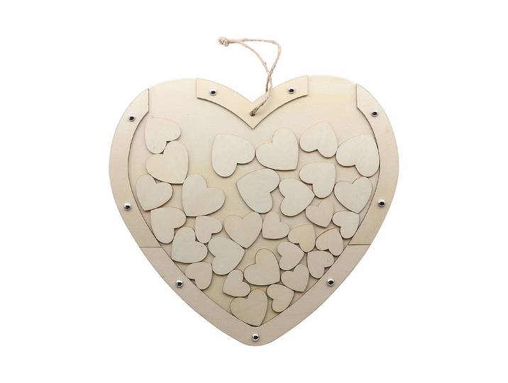 Glorex Herz mit Hänger Holz Natur 30 × 27.5 cm