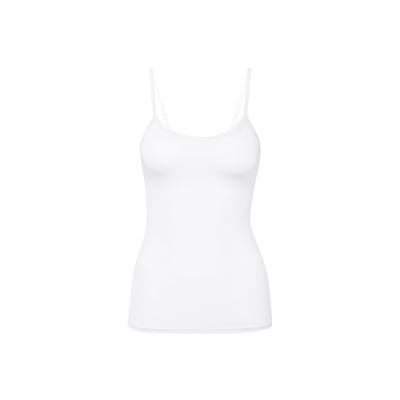 Unterhemd CALIDA "Unterhemd Natural Comfort Spaghetti-Top 1er Pack", Damen, Gr. 48-50, N-Gr, weiß, Obermaterial: 92% Baumwolle CO. 8% Elasthan EL., Unterhemden Unterhemd