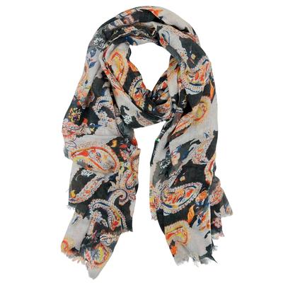 Modeschal "Kaschmir Paisley", Damen, schwarz, Viskose, COLLEZIONE ALESSANDRO, Paisley, Basic, Modetücher, aus softem Kaschmir-Mix