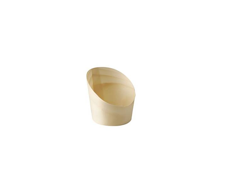 PAPSTAR Einweggeschirr-Set Snackbecher, Holz pure Ø 5,5 cm, 6,5 cm 500 Stk, Holz