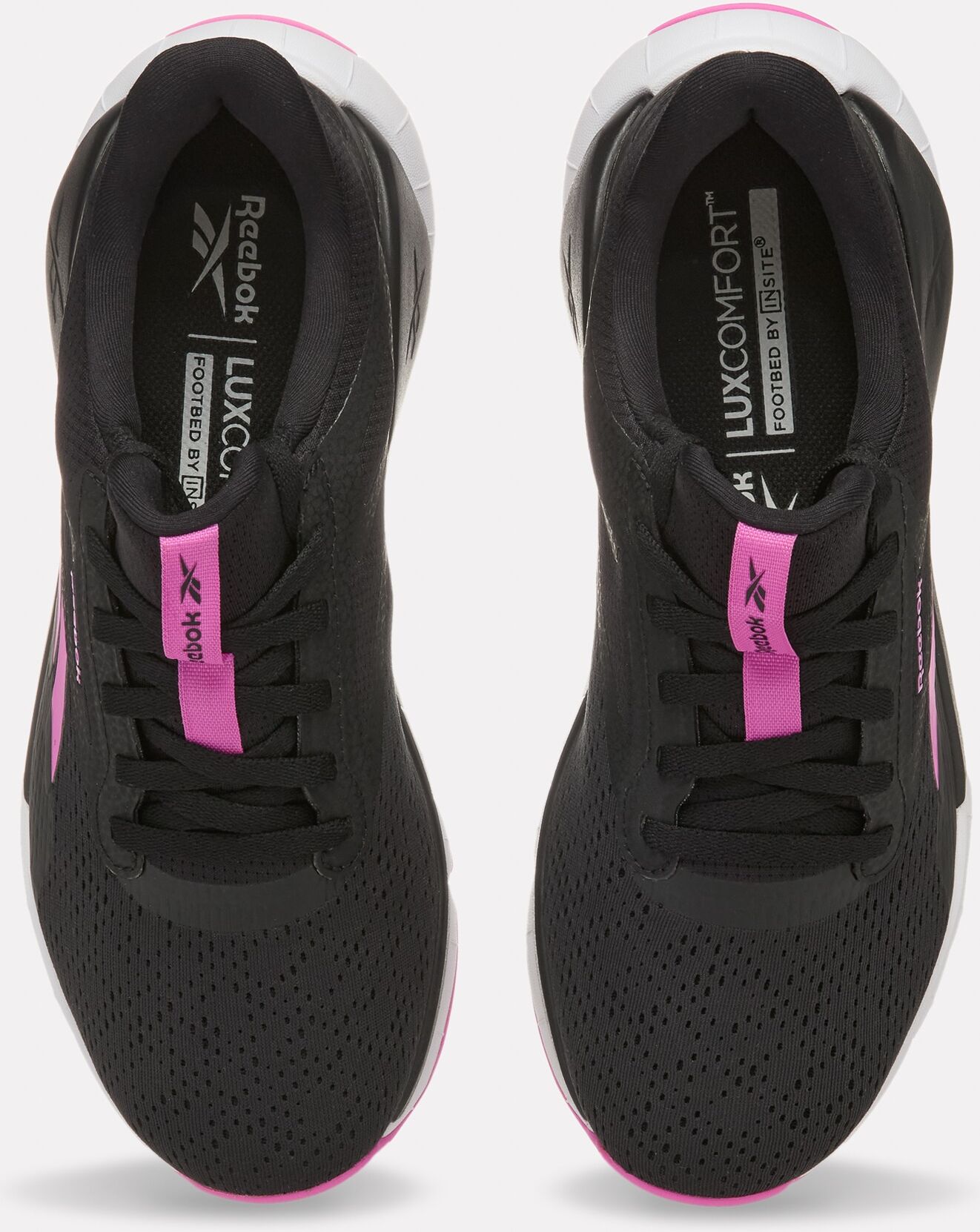 Trainingsschuh REEBOK "REEBOK FLEX TRAINER", Damen, Gr. 38, pink (schwarz, virtual pink, ftwr weiß), Synthetik, Textil, Schuhe Trainingsschuh, ideal für Gym und Fitnessstudio schwarz, virtual pink, ftwr weiß 38
