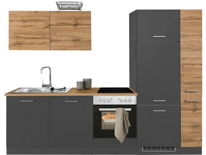 KOCHSTATION Küchenzeile KS-Kehl, ohne E-Geräte, Breite 270 cm, für Kühlschrank