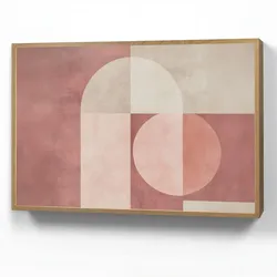 WANDLEUCHTE MIT AKKU Figuren - Abstrakt - Rosa Dimmbar 90x60 cm Wandlampe