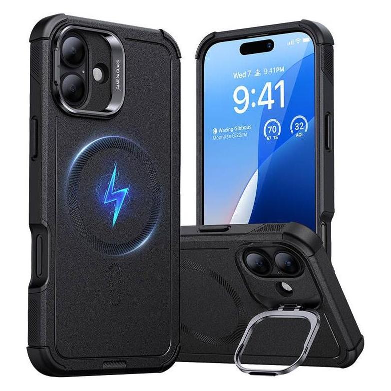 ESR Cyber Armor HaloLock Case mit Stash Stand (Apple iPhone 16 Plus) (1A7640102)