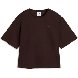 Puma, Damen, Sportshirt, ESS ELEVATED Relaxed Tee (S), Braun
