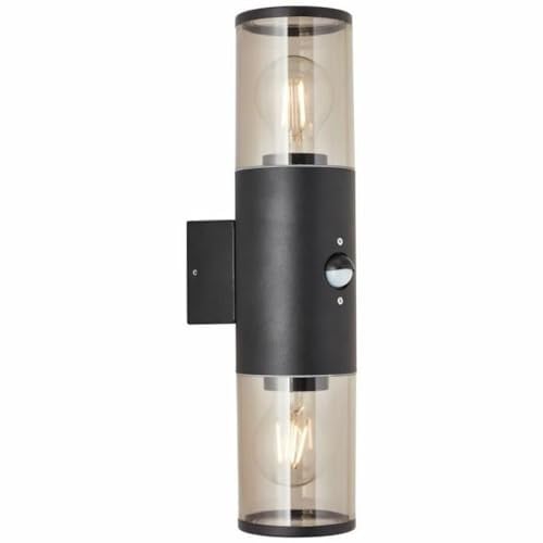 Brilliant Sergioro buitenwandlamp met bewegingsmelder zwart