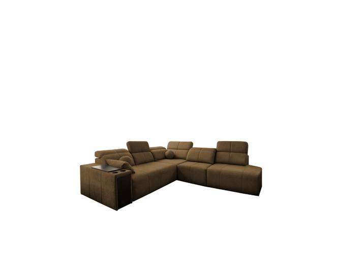 Kaiser Möbel Ecksofa Mindy IX Mit Schlaffunktion, Verstellbarer Rückenlehne Stoff Verita Braun Rechts, Holz, L-Form, Ottomane links, Ottomane rechts,L-Form, 300x288 cm, Wohnzimmer, Sofas & Couches, Wohnlandschaften, Ecksofas