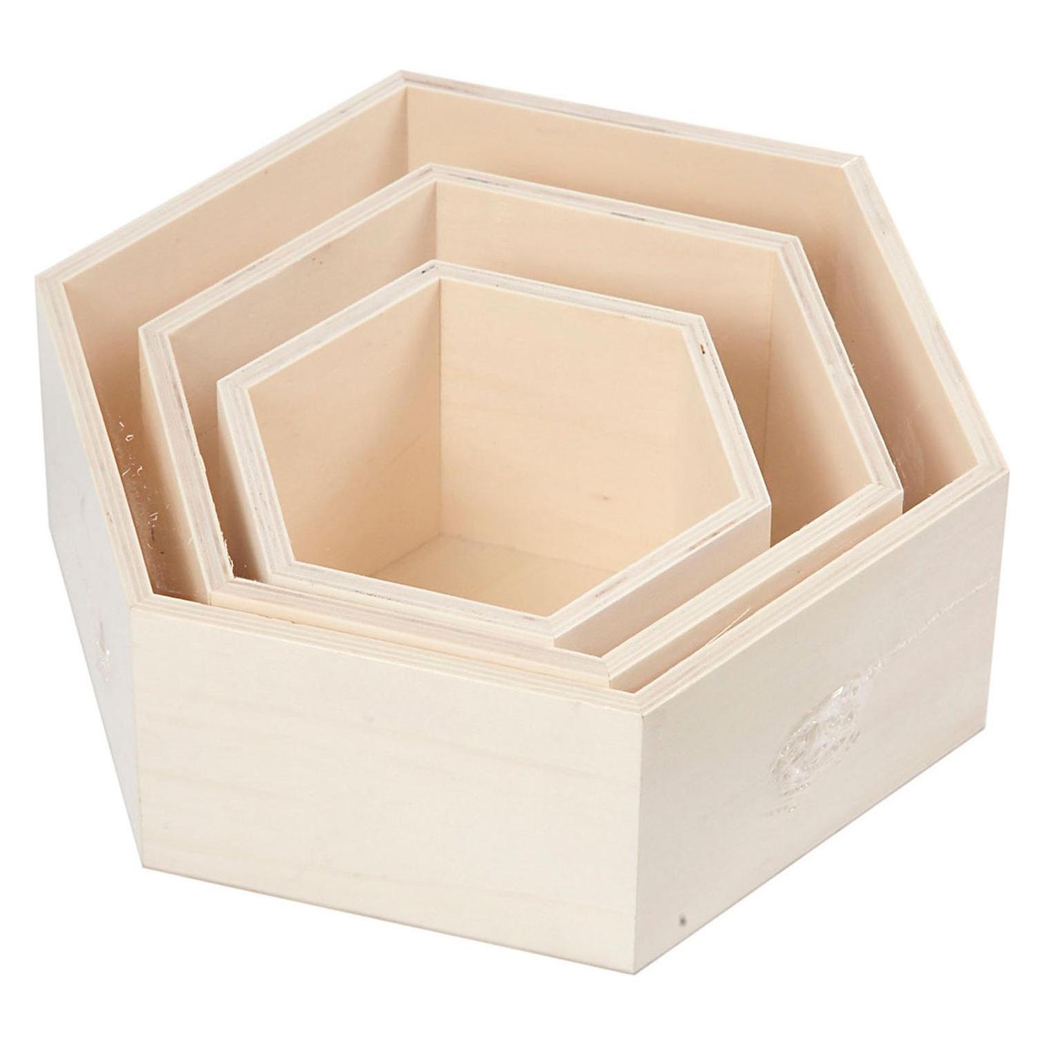 Creativ Company Holz Wandregal Hexagonal (56430)