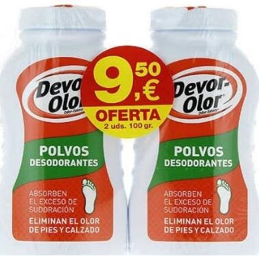 DEVOR OLOR Desodorante Pies Polvos 2 X100 g