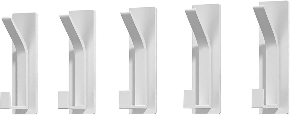 5 Stuks Zelfklevende Haken voor Keuken en Badkamer - Handdoekhaken zonder Boren
