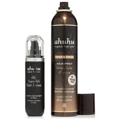 ahuhu Vegan Silk Hair Serum 60ml & Hairspray 300ml