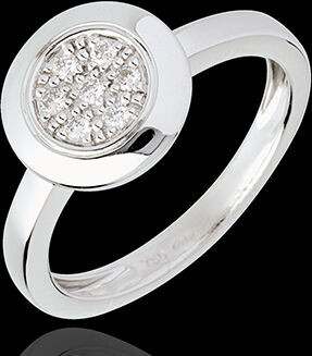 Edenly Ring Knopf in Weissgold